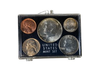 US Mint Set 1964 Lincoln Penny Jefferson Nickel Roosevelt Dime Washington Quarter Kennedy Silver Half Dollar