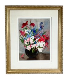 Marguerite S Pearson (1898-1978) Floral Still Life Watercolor Certified By Ann Fisk Curator Rockport Art