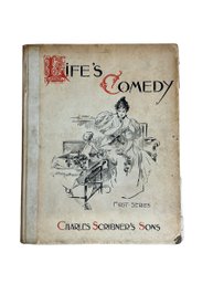 Antique Book 1897 Lifes Comedy Charles Dana Gibson Illustrations First Series Scribners Sons