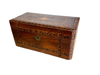 Antique Wooden Inlaid Keepsake Box