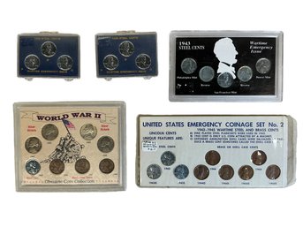 Vintage Steel Pennies United States Emergency Coinage Set No 2 Obsolete Coins Silver Nickels Etc