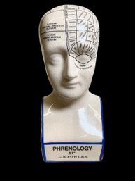 Decorative Porcelain Phrenology Head L N Fowler Quack Medicine Halloween Decor