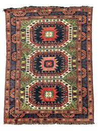 Decorative Kazak Style Oriental Carpet 5 Foot By 6 Foot 8 Inches