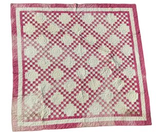 Vintage Patchwork Pink Quilt