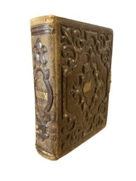 Antique 19th C. Leather And Brass Bound Tintype Album The American Photograph Album