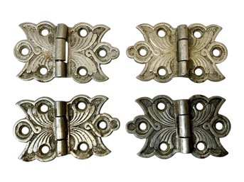 Lot Of Four Small Butterfly Shaped Hinges