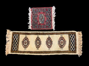Two Vintage Miniature Oriental Rugs Bokhara Arthur T Gregorian Company