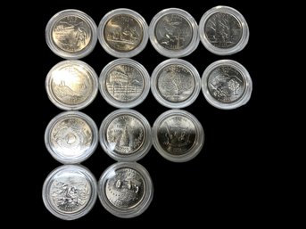 Lot Of 13 State Quarters In Holders