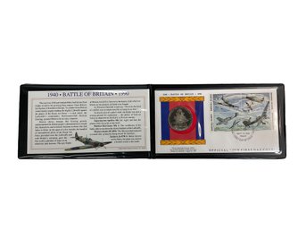 1990 Battle Of Britain Official Coin First Day Cover Marshall Islands Postal Service