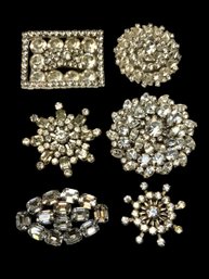 Big Sparkly Vintage/Antique Rhinestone Brooches