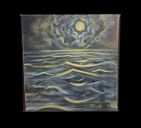 Madeleine Murray Giclee Print Of Moon And Sea 2018