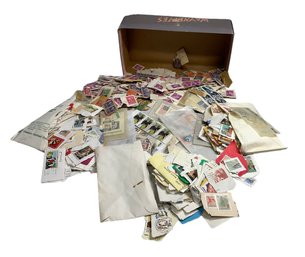 Shoebox Full Of Vintage Stamps USA World Etc A Little Bit Of Everything