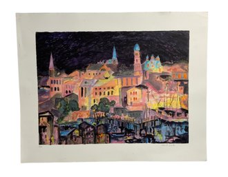Color Lithograph By Gloucester MA Artist Lucette White Pencil Signed