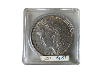 1880 Morgan One Dollar Coin 90 Percent Silver Dollar In Plastic Case