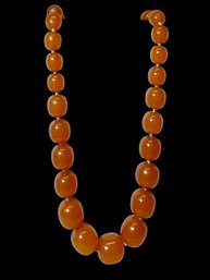 Graduated Authentic Amber Beaded Necklace