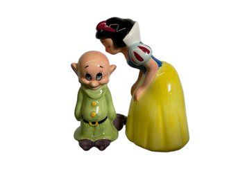 Vintage Disney Snow White And Dopey Salt & Pepper Shakers