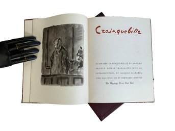 1949 Heritage Press Slip Case Edition Of Crainquebille By Anatole France Illustrated By Bernard Lamotte