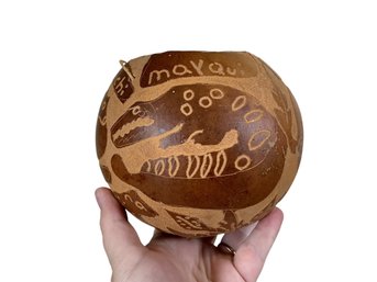 Carved Gourd With Animals And Their Names