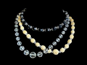 Trio Of Antique Beaded Necklaces