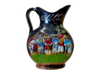 Large Painted Ceramic Pitcher Quiroga Mexico 1950s/1960s