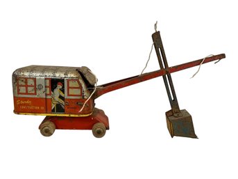 Vintage Wyandotte Tin Litho Lima Steam Shovel Toy