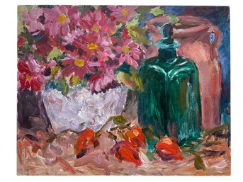 Small Oil Painting Still Life On Board