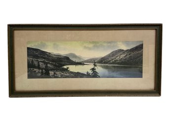 Vintage Color Lithograph When Morning Wakens In The Hills