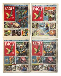 Four Issues Of British Comic Book Eagle 1957 Dan Dare Reign Of The Robots