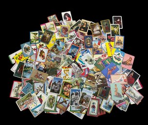 Box Filled With 150 Plus Random Pictorial Playing Cards Animals Bathing Beauties Fishing Etc