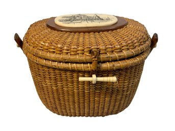 Nantucket Basket Woven Purse Made For Brooks Brothers