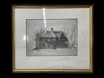 Print Of Old New England House By W.A. Shaw