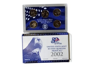 United States Mint 50 State Quarters Proof Set 2002 Tennessee Ohio Louisiana Indiana Mississippi