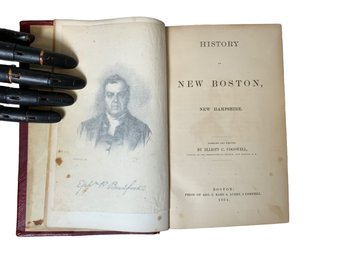 Antique Book History Of New Boston New Hampshire By Cogswell 1864 Profusely Illustrated