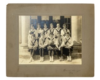 Antique 1920 Photograph Of Womens High School Champion Basketball Team