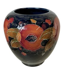 Antique Moorcroft Pottery Vase Signed With Persimmon Decoration