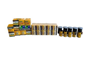 Lot Of Unused Vintage Camera Film Kodak Ektachrome 400TMax 100TMax  HIE Fuji Provia Etc