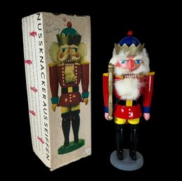 Vintage Christmas Nutcracker Nussknacker German Made By Vero 13.5 Inches Tall