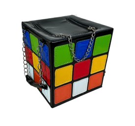 1990s Rubix Cube Womens Hand Purse