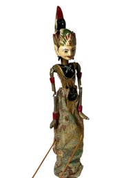 Large Vintage Indonesian Stick Puppet 25 Inches Tall