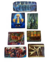 Lot Of Seven Modern Art Coasters