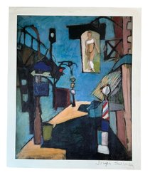 Joseph Solman (1909-2008) Modernist Street Scene Lithograph Signed