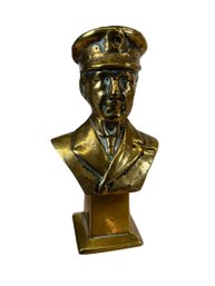 Antique Circa 1914 British Metal Bust Of Admiral Jellicoe WWI