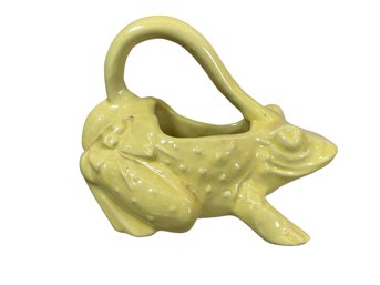 Vintage McCoy Pottery Yellow Frog Pitcher