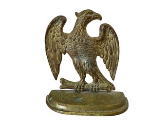 Antique Brass Eagle Form Door Stop