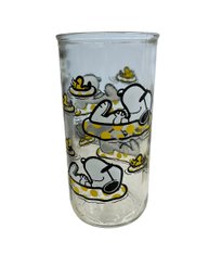 Vintage Peanuts Drinking Glass Snoopy And Woodstock United Feature Syndicate Inc 1965