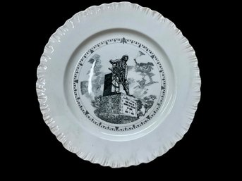 Fishermans Memorial Vintage Porcelain Dish Made For Browns Dept