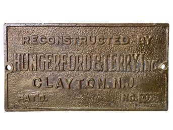 Heavy Old Bronze Plaque Reconstructed By Hungerford & Terry Inc