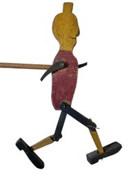 Vintage Wooden Homemade Jig Dancing Doll Limberjack