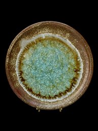 Large Ceramic Glass Geode Center Accent Platter