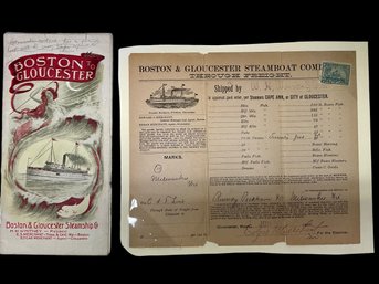 Boston And Gloucester MA Steamboat Company Ephemera